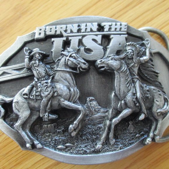 Metal Born in the USA Belt Buckle - 1991 - Picture 5 of 5